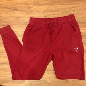 Gymshark Red Jogger Sweatpants